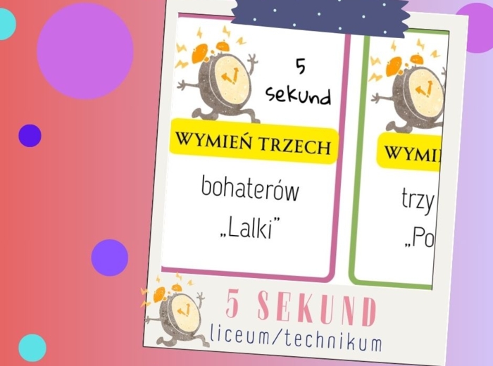 Gra 5 sekund - liceum/technikum ponad 100 kart
