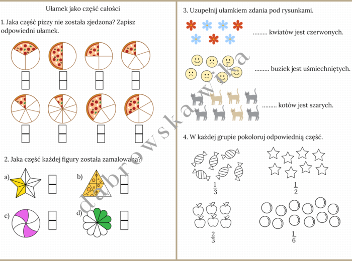 Ułamek jako część całości