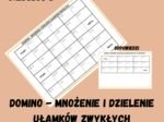 Domino - mnożenie i dzielenie ułamków zwykłych