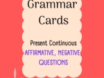 Present Continuous/ Karty do mówienia/ Mówienie/ Speaking/ Zestaw/ Pakiet/ Konwersacje/ Klasy 4-8/ Klasy 4-6/ Klasy 6-8/ SP/ Warm-up/ Rozgrzewka/ Speaking cards/ Gramatyka/ Grammar/ Speaking cards grammar/ Grammar cards/ E8