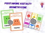 Podstawowe kształty geometryczne - plansze + wersja mini do zeszytów