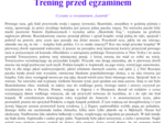 Trening przed egzaminem - ,,Latarnik''