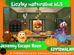 Jesienny Escape Room Liczby Naturalne kl.5 - NWW, NWD, cechy podzielności, działania pisemne.