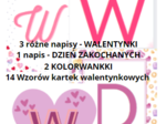 Walentynki - girlanda, kartka walentynkowa