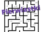 Gra matematyczna - Labirynt pierwiastków