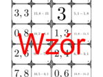 Domino - Odejmowanie liczb dziesiętnych | matematyka