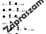 Dodawanie i odejmowanie do 100. Jakie liczby ukryły się pod owocami?