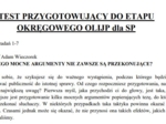 TEST PRZYGOTOWUJĄCY DO ETAPU OKRĘGOWEGO OLIJP DLA SP