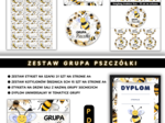Zestaw Etykiety, Medaliony, Dyplom, Naklejka z nazwą grupy - Dla Grupy Pszczółki