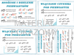 Działania na pierwiastkach - plansza, gazetka, wklejka