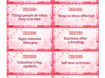 Valentine’s Day – NAME 3 / 5 SECONDS ESL SPEAKING GAME | Gra mówienia po angielsku (100 kart, A2-B2, Walentynki)