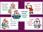 Zrób sobie prezent na BOŻE NARODZENIE - biblioteka – gazetka- wystawka – napis – 10 wersji