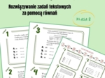 Rozwiązywanie zadań tekstowych za pomocą równań, stacje zadaniowe, klasa 8