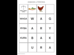 Zabawa literowa - nauka czytania