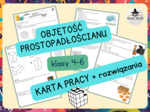 OBJĘTOŚĆ PROSTOPADŁOŚCIANU i SZEŚCIANU - KARTA PRACY - KLASY 4-6 - rozwiązania