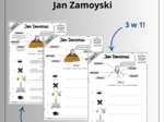 Jan Zamoyski (historia - klasa 4): karta pusta i uzupełniona