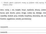 Części mowy - kartkówka, egzamin ósmoklasisty, klasa 6