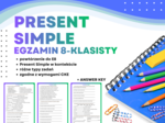 PRESENT SIMPLE – Egzamin Ósmoklasisty (E8) + answer key | ESL A2+ / B1 | Zadania przygotowujące do egzaminu 8-klasisty z języka angielskiego