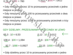 Mnożenie i dzielenie przez 10, 100 i 1000 - notatka