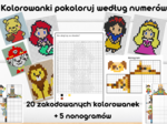 Zakodowane Postacie z Bajek – Kolorowanie według kodu/numerów – ukryte obrazki