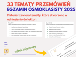 33 tematy PRZEMÓWIEŃ na EGZAMIN ÓSMOKLASISTY 2025! Przemówienie na E8