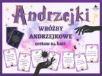 ANDRZEJKI - ANDRZEJKOWE KARTY Z WRÓŻBĄ – 64 dwustronne karty dla uczniów