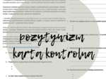 Pozytywizm - Karta kontrolna
