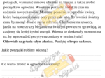 Czytanie ze zrozmieniem. Odpowiedzi na pytania zapisywane całym zdaniem. Teksty: Zwierzęta wiosną, Czas radości, Wiosenne porządki, Wiosenne kwiaty.