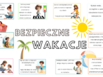 Gazetka Szkolna „Bezpieczne Wakacje” – Gotowa do Druku! 🌞 Możliwość własnej aranżacji/ dodatkowe dekoracje/ZNIŻKA!