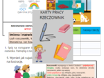 Rzeczowniki - karty praca dla klas 1-3