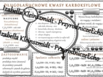 Sketchnotka - notatka „Długołańcuchowe kwasy karboksylowe” wykonana w power point do edycji. Chemia 8, „Pochodne węglowodorów”