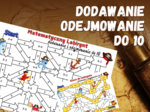 MATEMATYCZNY LABIRYNT - dodawanie i odejmowanie do 10, klasa 1, piracka karta pracy