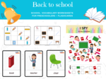 Back to school - school supplies - zestaw 6 kart pracy na początek roku szkolnego, przybory szkolne, wyposażenie klasy, karty obrazkowe, sudoku, I spy, przedszkole, zerówka. worksheets, very young learners, ESL, EFL