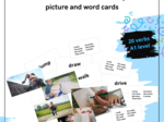 Action Verb and Present Simple Picture and Word Cards