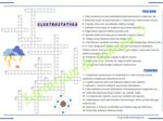 Krzyżówka - elektrostatyka.
