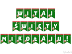 Girlanda „WITAJ ŚWIĘTY MIKOŁAJU!” – PDF do druku