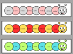 Wyrazowe gąsienice – zabawa edukacyjna