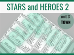 Stars and Heroes 2 unit 3 TOWN – zakładki do książki
