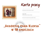 KARTA PRACY – „Akademia pana Kleksa” w 10 emocjach