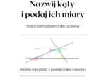 Nazwij kąty i podaj ich miary. Klasa 6, 7 i nie tylko :-)