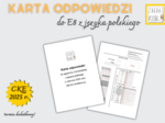 Karta odpowiedzi do egzaminu ósmoklasisty z języka polskiego w 2025 r. [termin dodatkowy - "Tajemniczy ogród"]