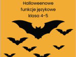 HALLOWEEN - funkcje językowe dla klas 4-5