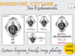 Narodowe Czytanie 2025 („Poezje” J. Kochanowskiego) – zestaw: biogram, fraszki, treny, plakaty, tapety na tablicę interaktywną