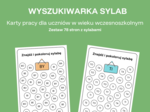 Wyszukiwarka sylab- 78 kart pracy