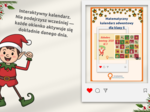 Matematyczny kalendarz adwentowy dla klasy 5. Codziennie otwierasz nowe okienko z zadaniem. Nie otworzysz wcześniej. Wyświetlasz nie drukujesz.