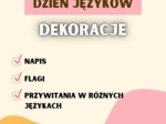 DZIEŃ JĘZYKÓW OBCYCH - DEKORACJE, FLAGI, PRZYWITANIA