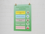 Plakat o ochronie środowiska z prostymi zasadami