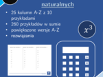 Sześcian liczb naturalnych | matematyka | 26 kolumn