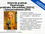 Dziennik praktyk Psychologia praktyka: Kierunkowa (240 h) i Specjalnościowa (240)