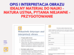 Ćwiczenia do analizy i interpretacji obrazu – idealne przygotowanie do matury ustnej z języka polskiego #pytanianiejawne #zadaniazobrazem #zadaniaikoniczne!